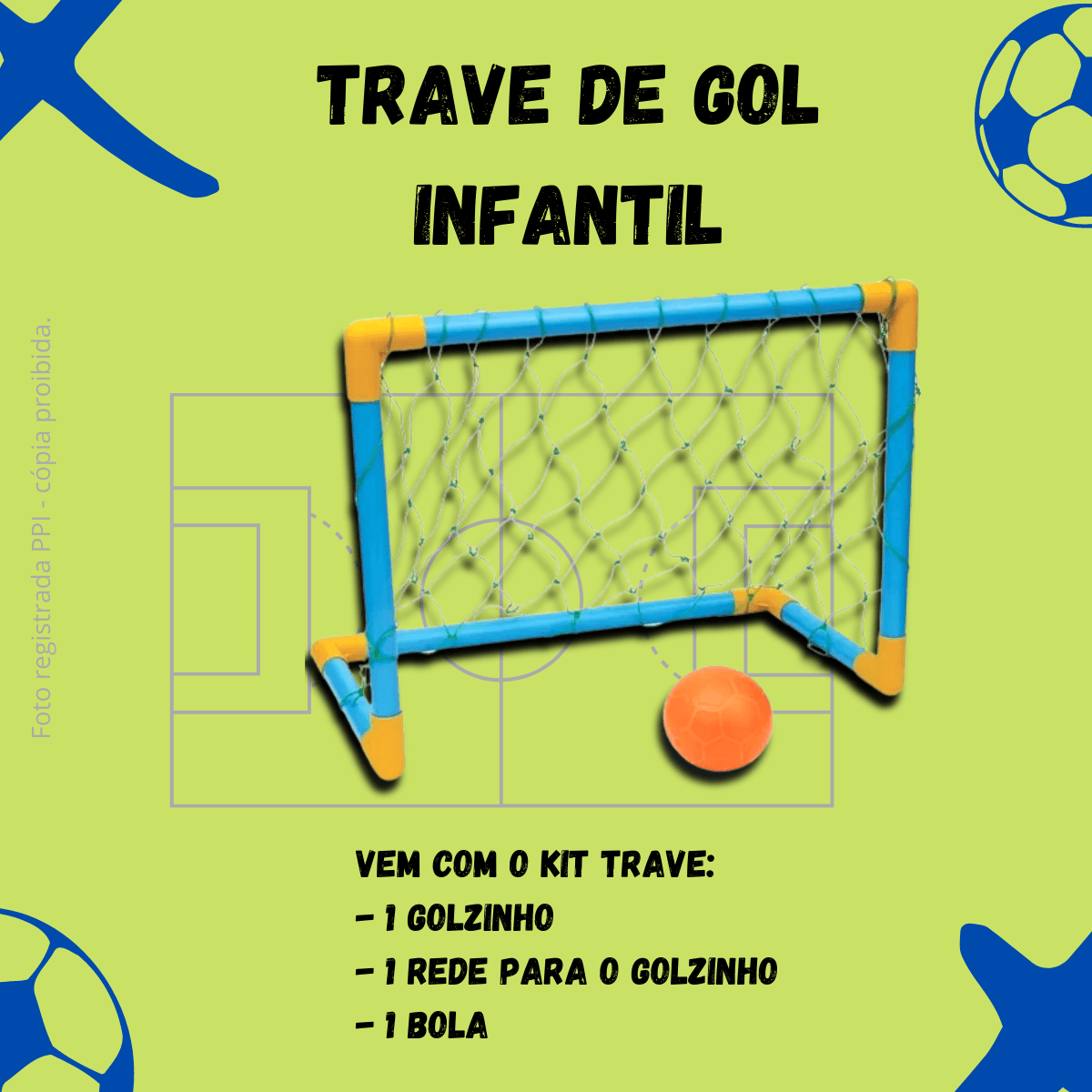 Mini Trave Golzinho Gol Brinquedo Para Jogar Futebol Infantil