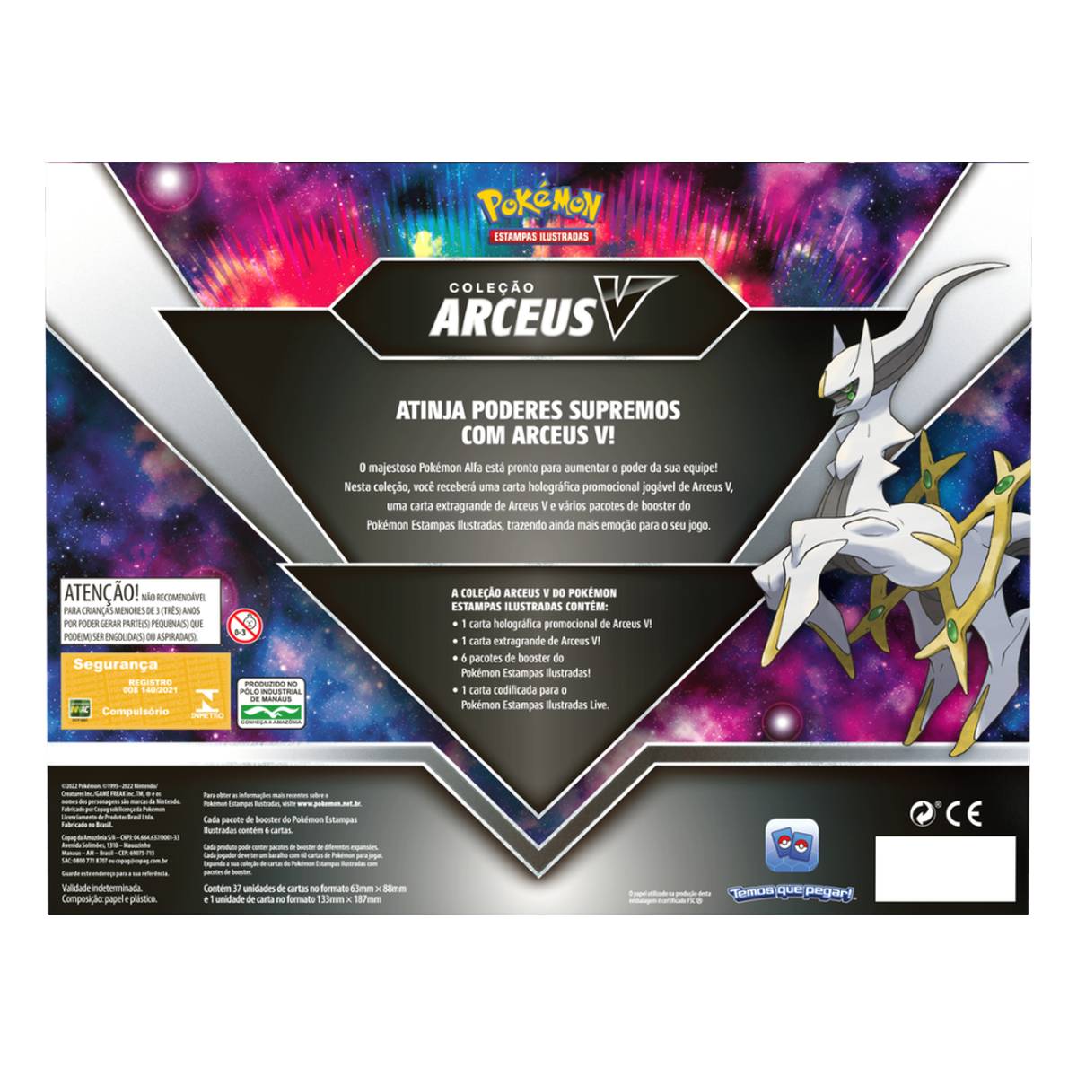 Carta Pokemon Lendário Arceus Full Art Gerações + Brindes