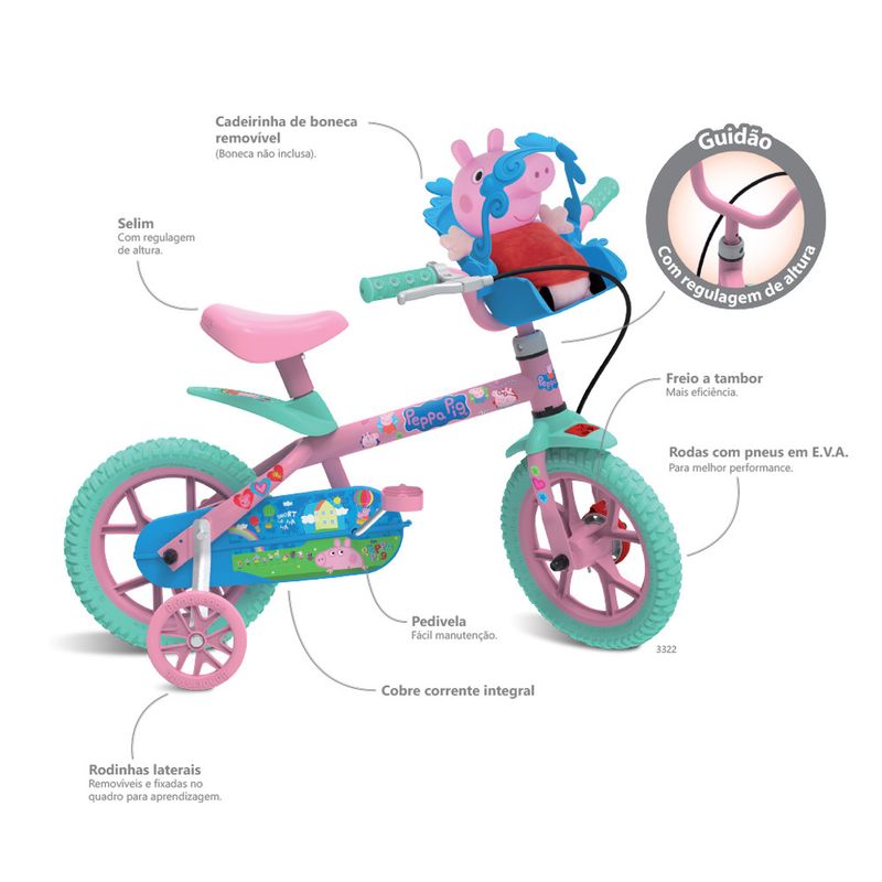 Bicicleta-Aro-12---Peppa-Pig---Bandeirante-4