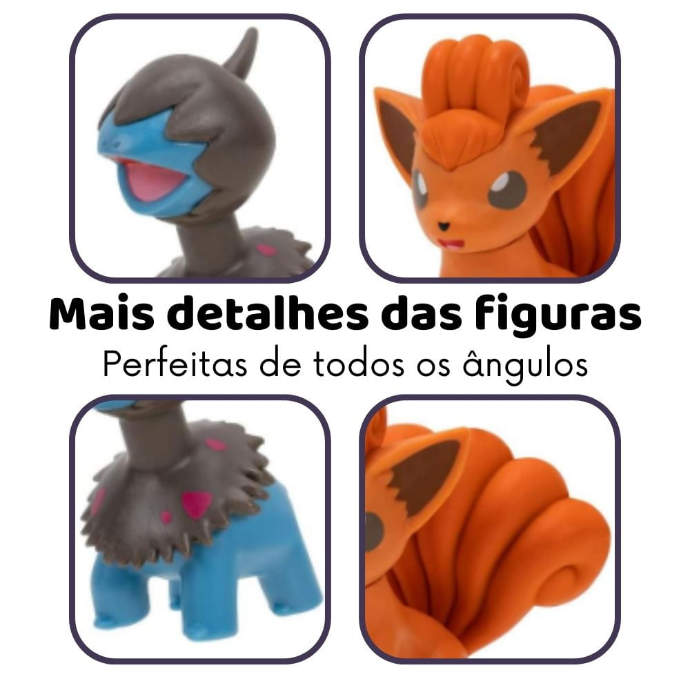 Figuras de Ação - Pokémon - Deino e Vulpix - Sunny