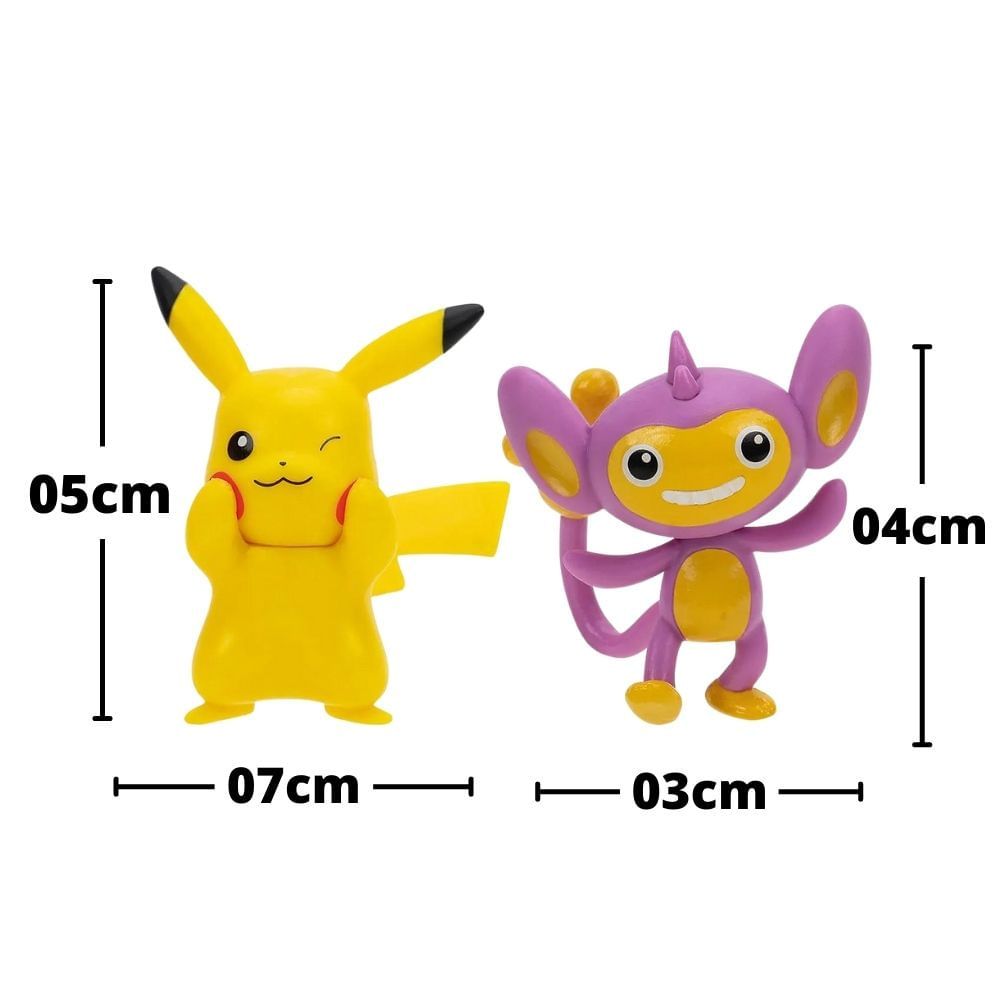 Pokémon Pikachu e Aipom Sunny Brinquedos - 2 Peças, Shopping