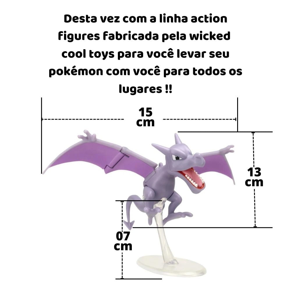 Pokémon Figuras de Ação Boneco Aerodactyl 2602 - Sunny - Bonecos