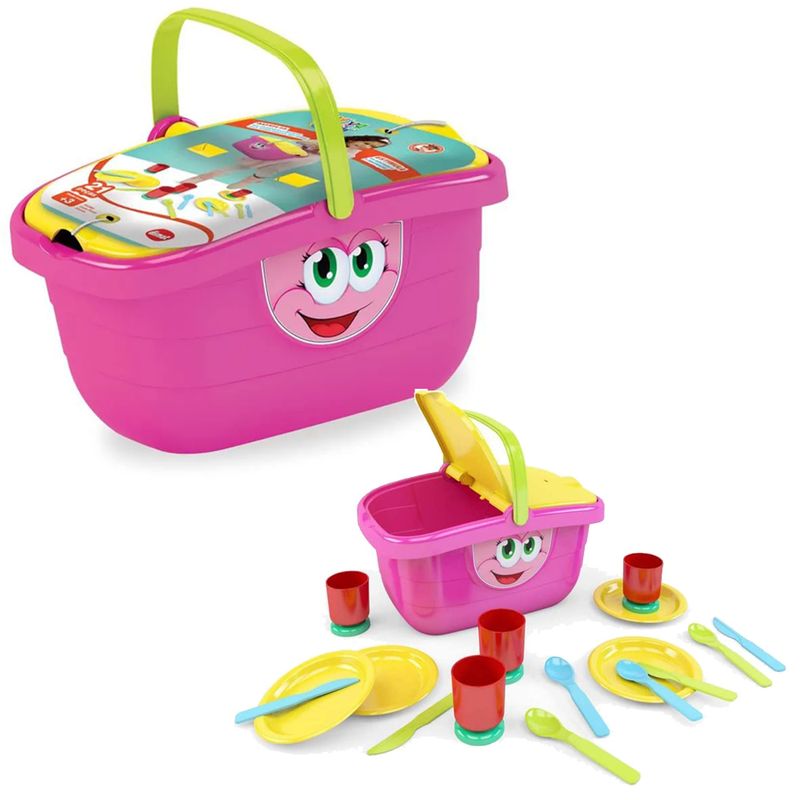 Brinquedo Infantil Cesta De Picnic 21 Peças Cozinha Dismat - Ri Happy