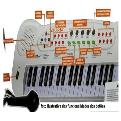 Jogo de Música de Piano Órgão Eletrônico Para Crianças Instrumento