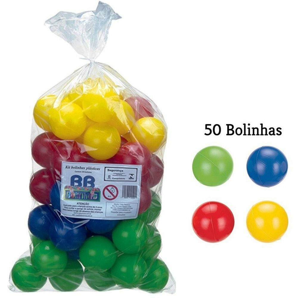 Saco de 50 Bolas Coloridas - Autobrinca Online