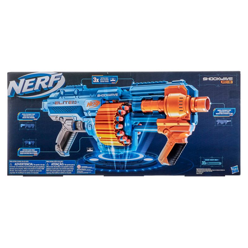 Lançador De Dardos - Nerf - Elite 2.0 - Schockwave - Hasbro