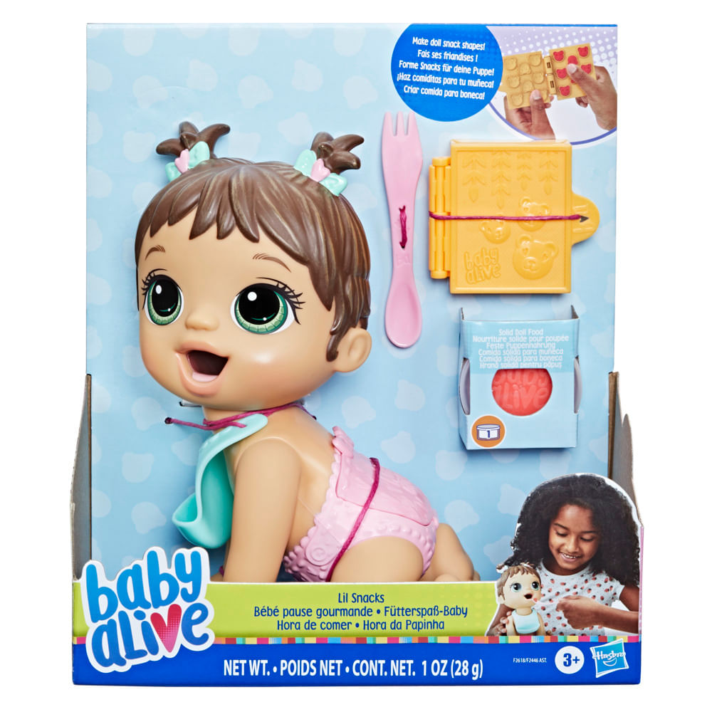 Boneca Baby Alive - Hora da Papinha - Morena - 20 cm - F2618 - Hasbro