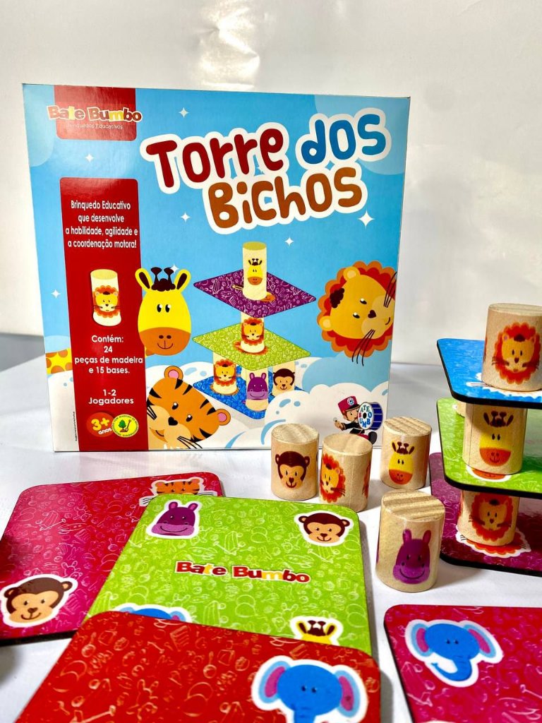 Jogo Tradicional Torre dos Bichos - ENGENHA KIDS - Produtos e acessórios  para bebê