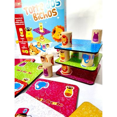 Jogo Tradicional Torre dos Bichos - ENGENHA KIDS - Produtos e acessórios  para bebê