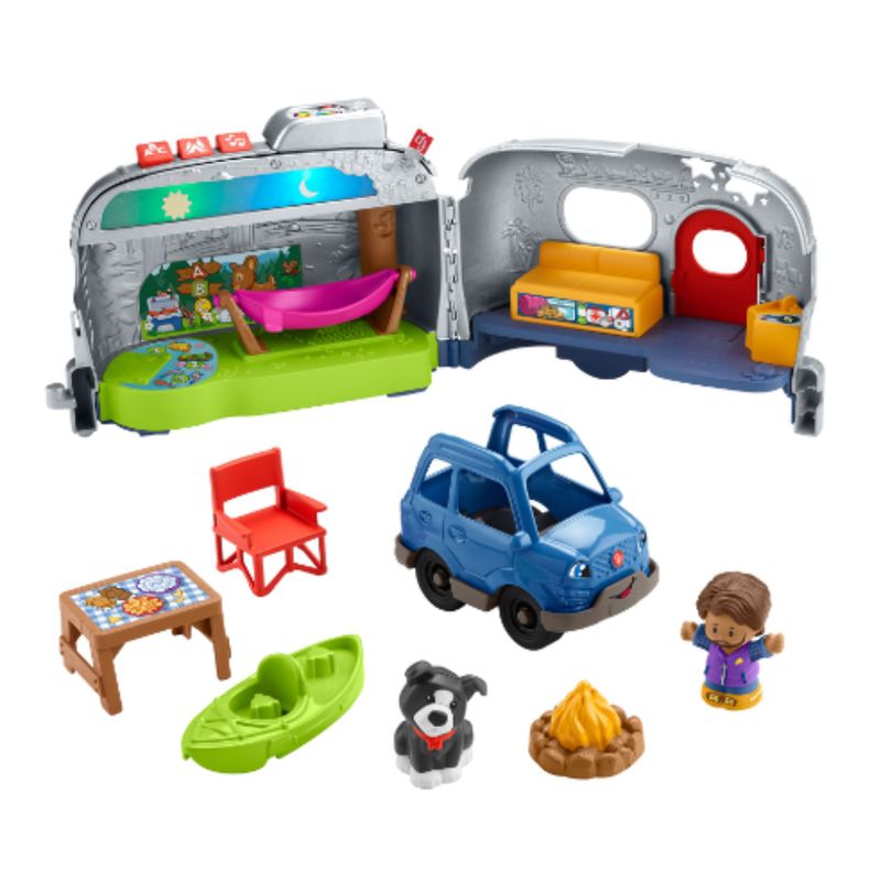 Conjunto-Carrinho-E-Mini-Boneco---Little-People---Trailer-De-Aventuras---Fisher-Price-0