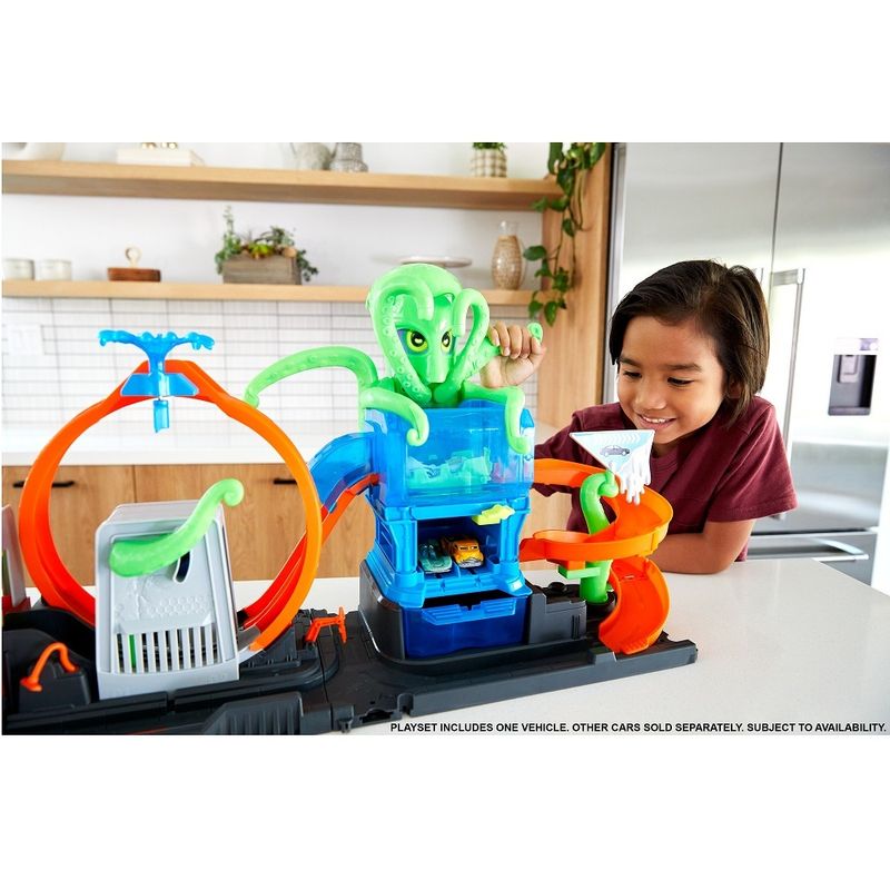 Brinquedos - Pista Hot Wheels City Ataque de Triceratops - Mattel