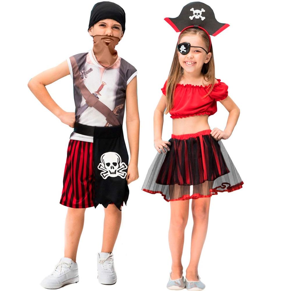 Fantasia de Pirata Infantil Halloween Masculino Com Bandana e Tapa Olho -  Ri Happy