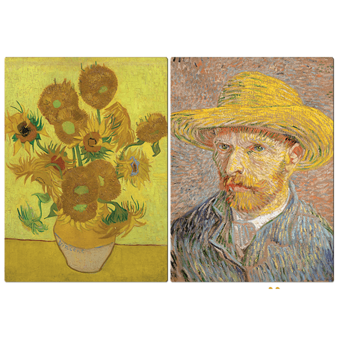Quebra-Cabeça 1000 Peças Van Gogh Retrato Girassois Toyster - Ri Happy