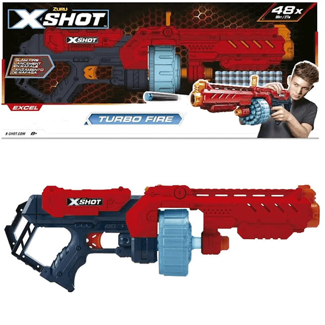 Lançador De Dardo X-Shot Red Turbo Fire Candide - Ri Happy