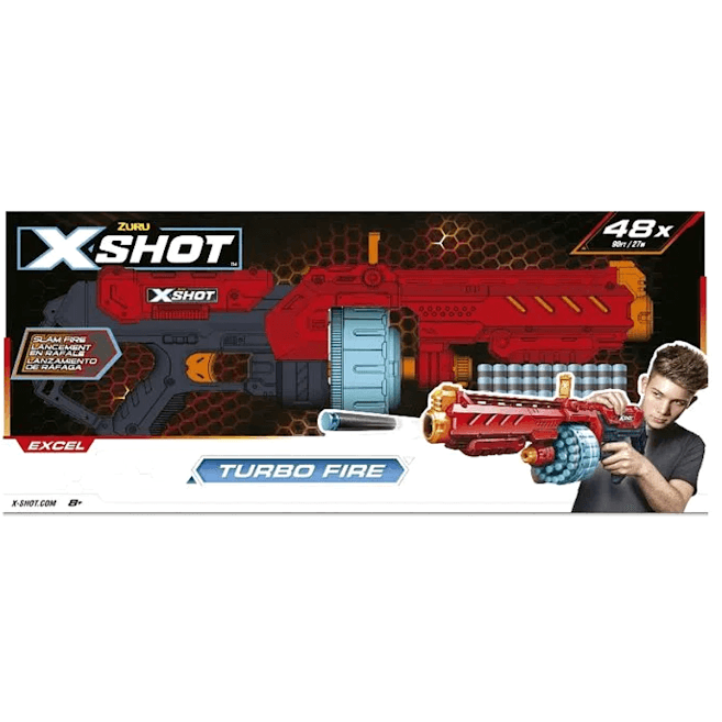 Lançador De Dardo X-Shot Red Turbo Fire Candide - Ri Happy