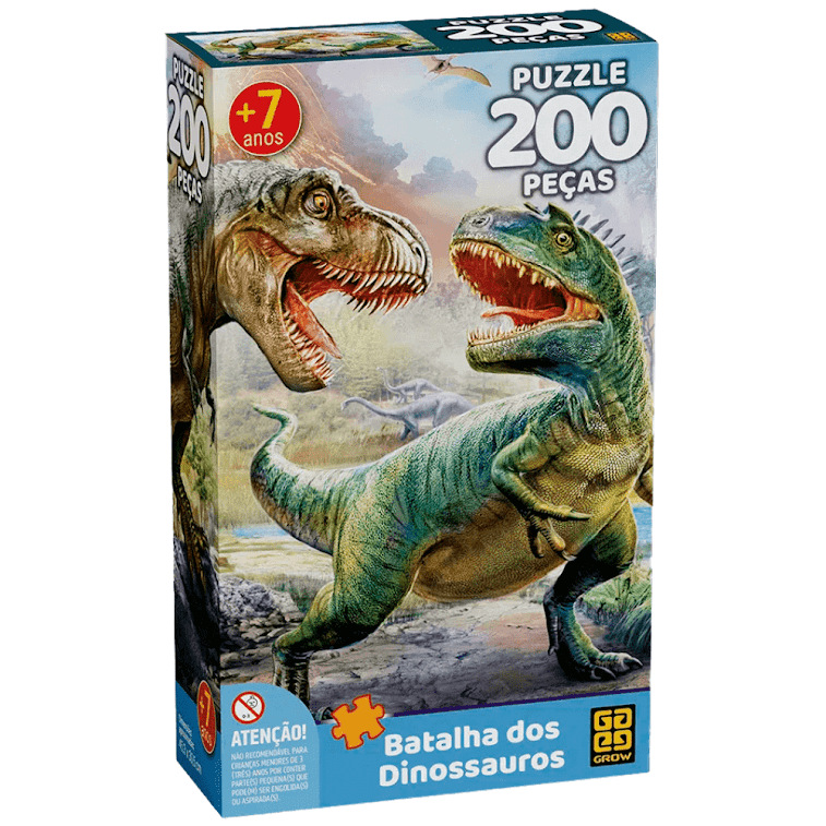 Quebra-Cabeça - Dinossauros - 100 Peças - Grow - Ri Happy