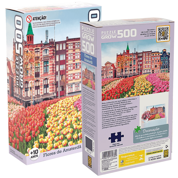 Jogo Quebra Cabeça Paisagem Amsterdam Holanda Puzzle 500 Pçs Original