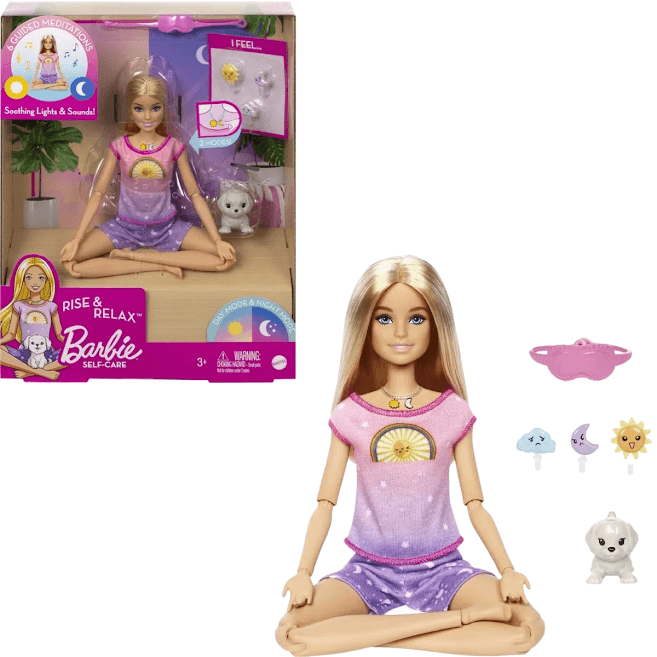 Boneca Barbie Fashion Medite Comigo Mattel - Bebe Brinquedo