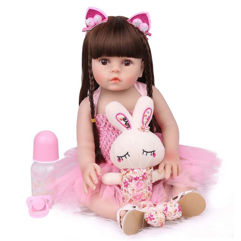 Bebé Reborn 45 cm Ibai con manta y peluche - Arias 98153