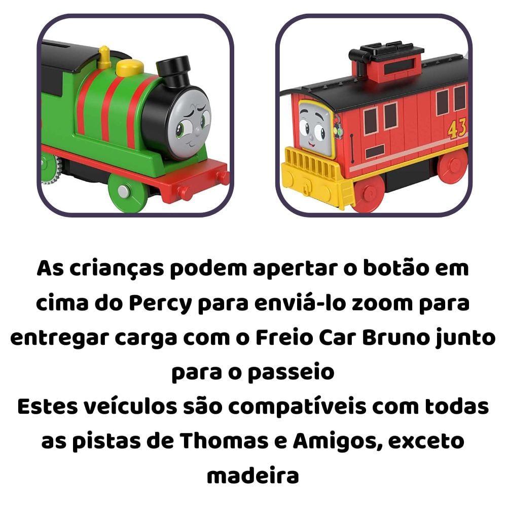 Trenzinho Thomas e Percy Fisher Price na Patrulha Presentes