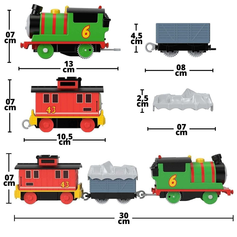 Trenzinho Thomas e Percy Fisher Price na Patrulha Presentes