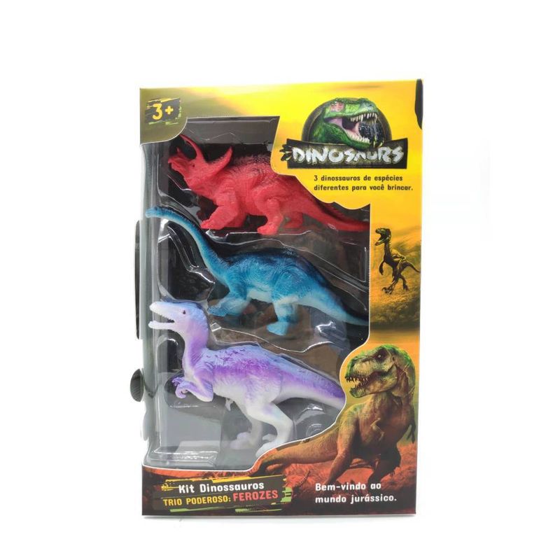 Conjunto de Mini Figuras de A o Dinossauro Ferozes New Toys