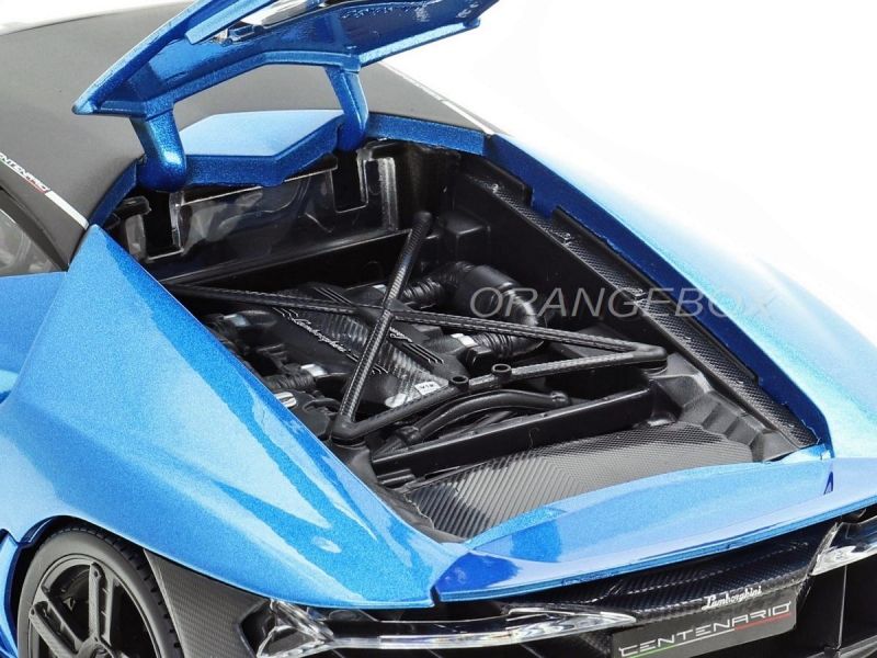 Miniatura Lamborghini Centenario 1/18 em Metal Cor Azul em