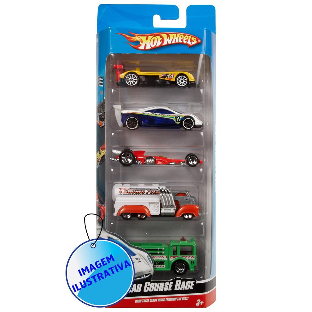 Carrinhos - Hot Wheels - Pacote com 5 Carros - Sortidos - Mattel - Ri Happy