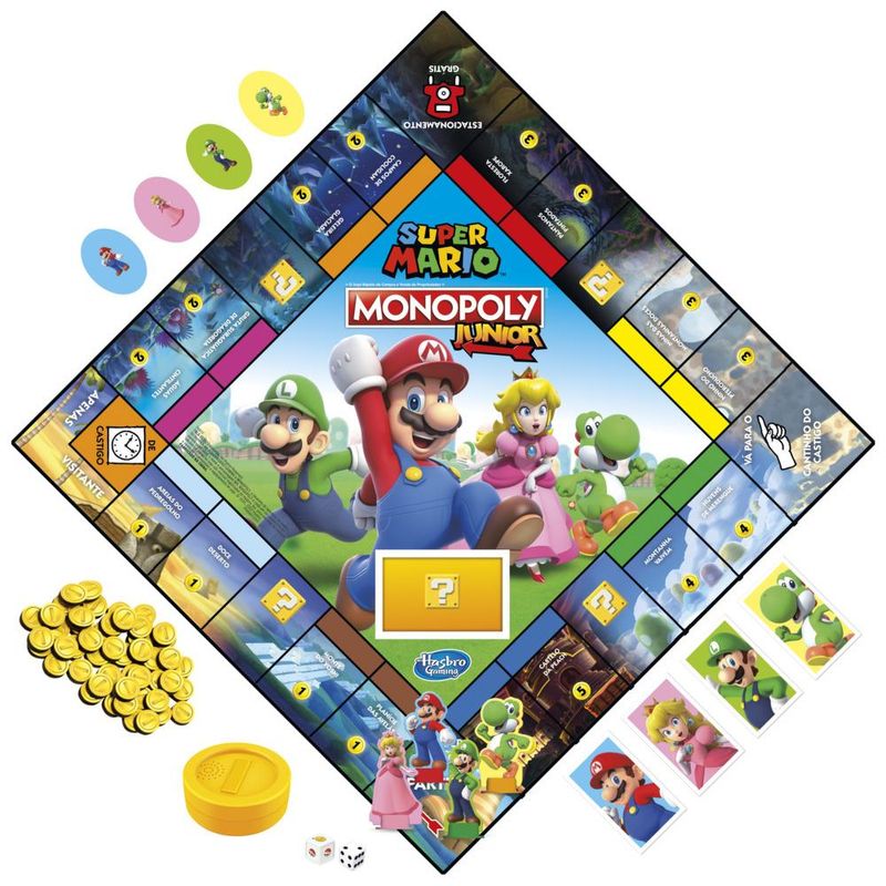 Jogo-de-Tabuleiro---Monopoly-Junior---Super-Mario---Efeitos-Sonoros-de-Videogame---Hasbro-2