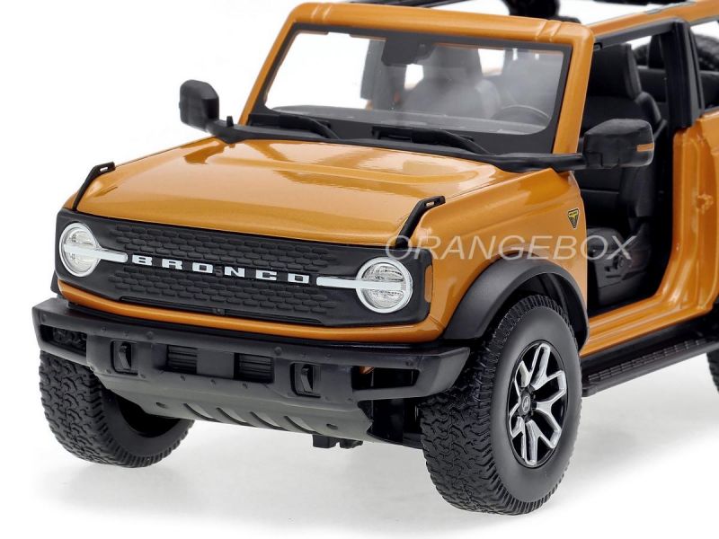 Ford Bronco Badlands 2021 1:18 Maisto Laranja - Ri Happy