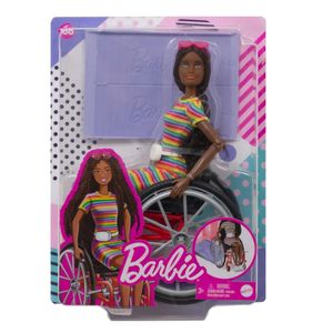 Boneca - Barbie - Cadeirante - Roupa Xadrez - Mattel