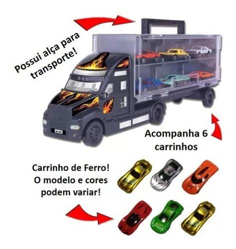 Mini Carreta Cegonha Infantil Super Maleta Com Carrinhos - Ri Happy