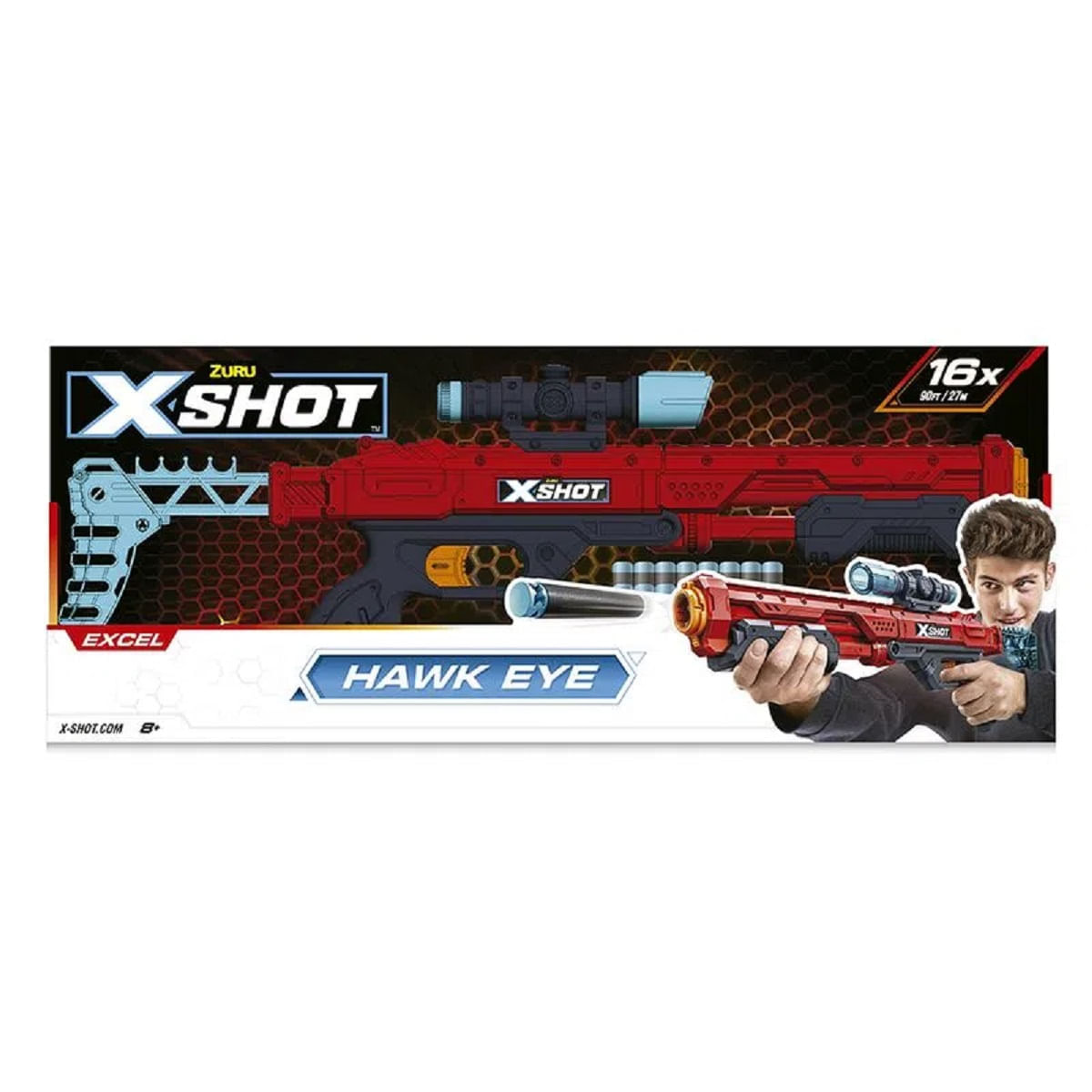 X Shot Lançador Hawk Eye - Ri Happy