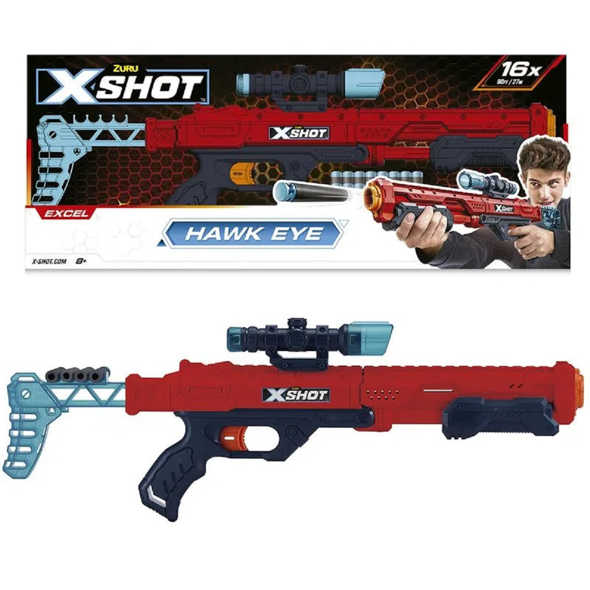 X Shot Lançador Hawk Eye - Ri Happy