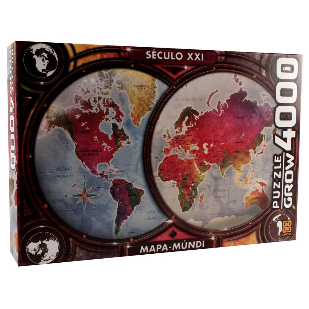 Puzzle 4000 peças Mapa-Múndi - Loja Grow