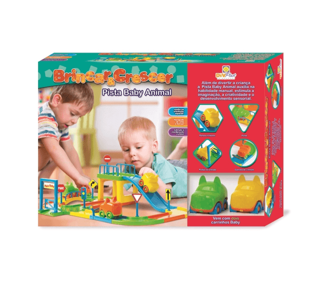 Pista De Carrinhos Brinquedo Corrida Infantil + 2 Carrinhos - Ri Happy