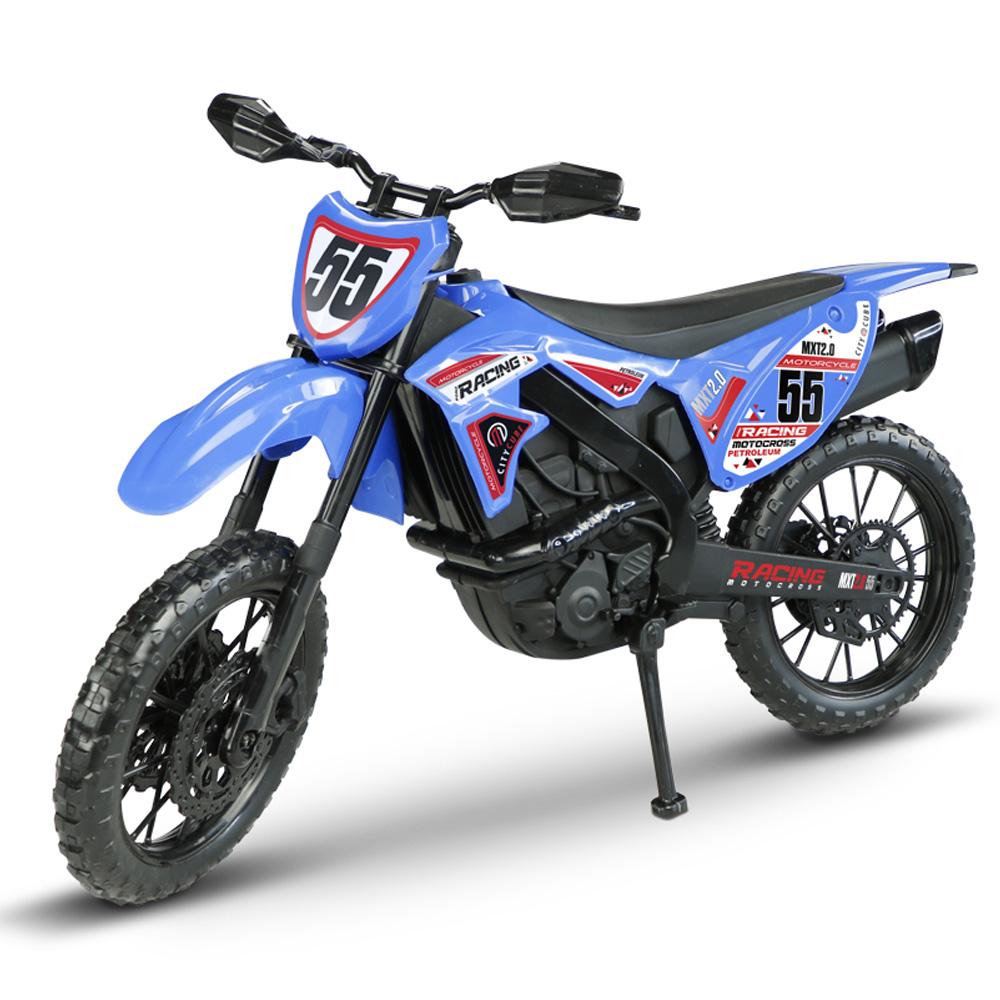 Motinha Mini Moto De Trilha Motocross 20 Cm Coloridos Azul - Ri Happy
