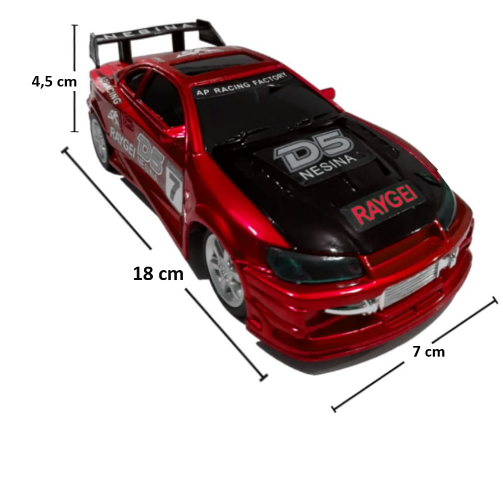 Carro Carrinho De Controle Remoto Com Luz De Led 7 Funções Vermelho - Ri  Happy