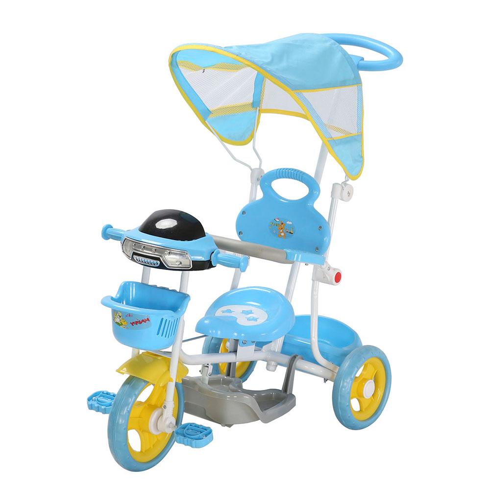 Triciclo Infantil 2 em 1 com Capota BW003A - Azul - PBKIDS Brinquedos