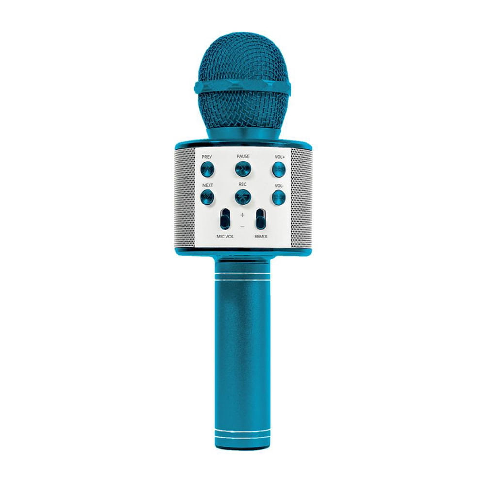 Microfone Infantil Bluetooth Star Voice Azul ZoopToys - Ri Happy