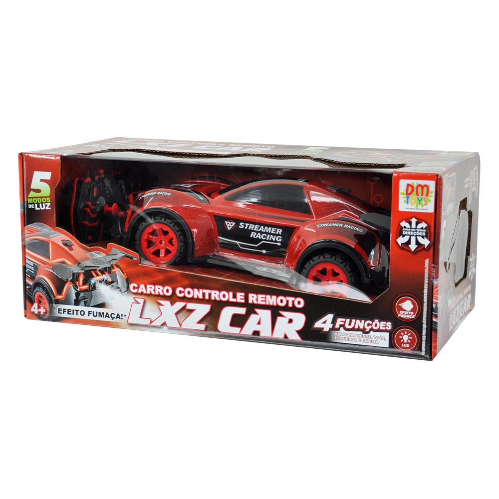 Carro Controle Remoto LX Turbo CAR Vermelho DM TOYS DMT6141