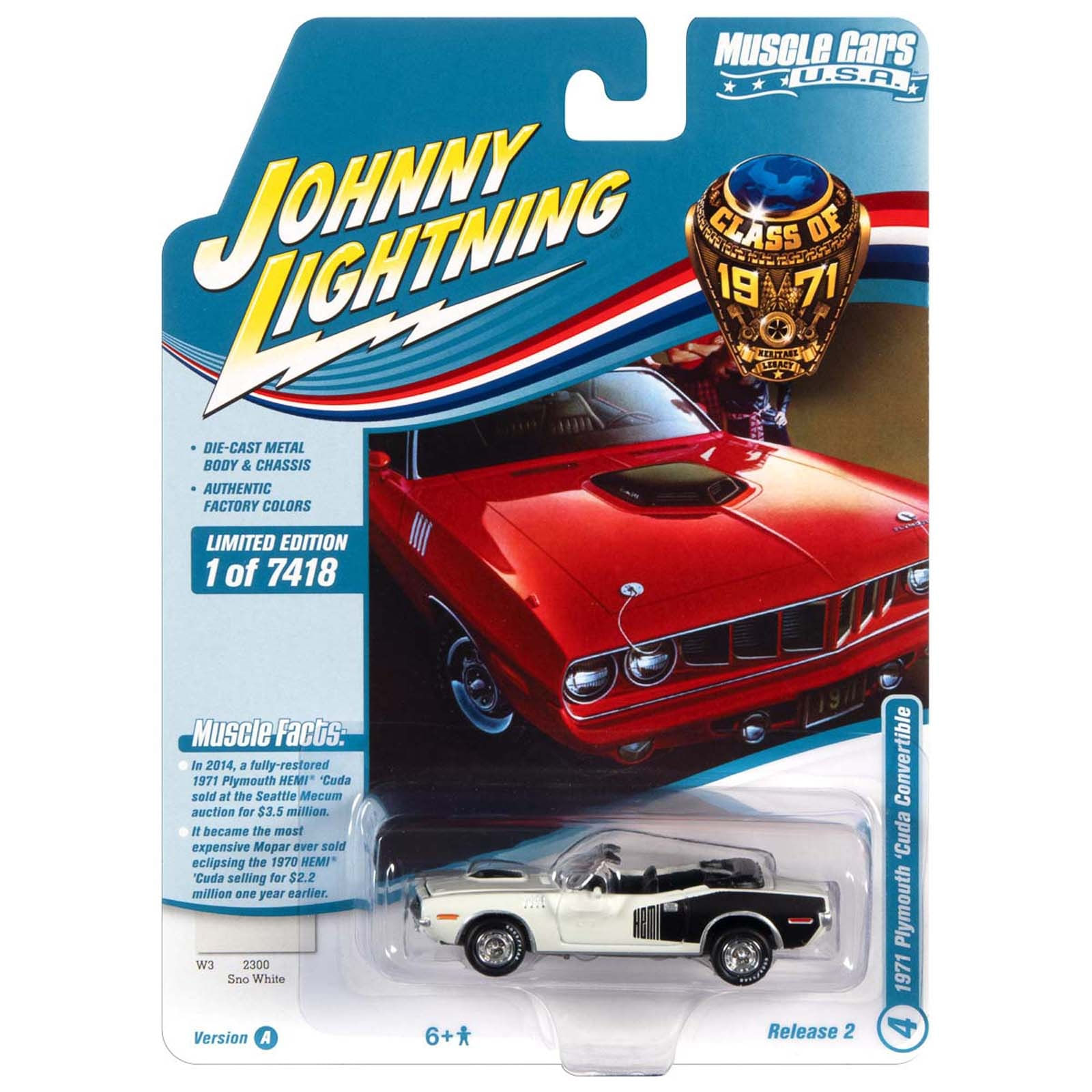 Miniatura - 1:64 - 1971 Plymouth Cuda Convertible - Muscle Miniatura - 1:64 - 1971 Plymouth Cuda Convertible - Muscle