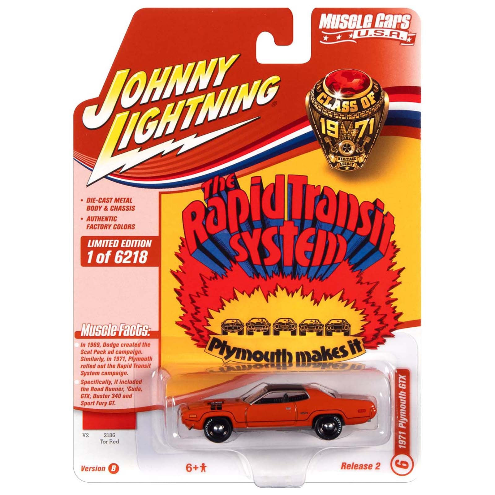 Miniatura - 1:64 - 1971 Plymouth GTX - Muscle Cars USA Miniatura - 1:64 - 1971 Plymouth GTX - Muscle Cars USA
