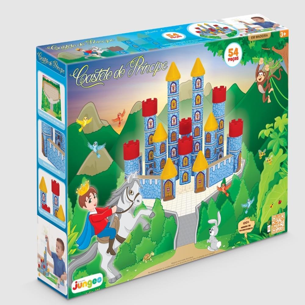 KIT EM MADEIRA 54 PEÇAS BRINQUEDOS BLOCOS PARA MONTAR E CONSTRUIR