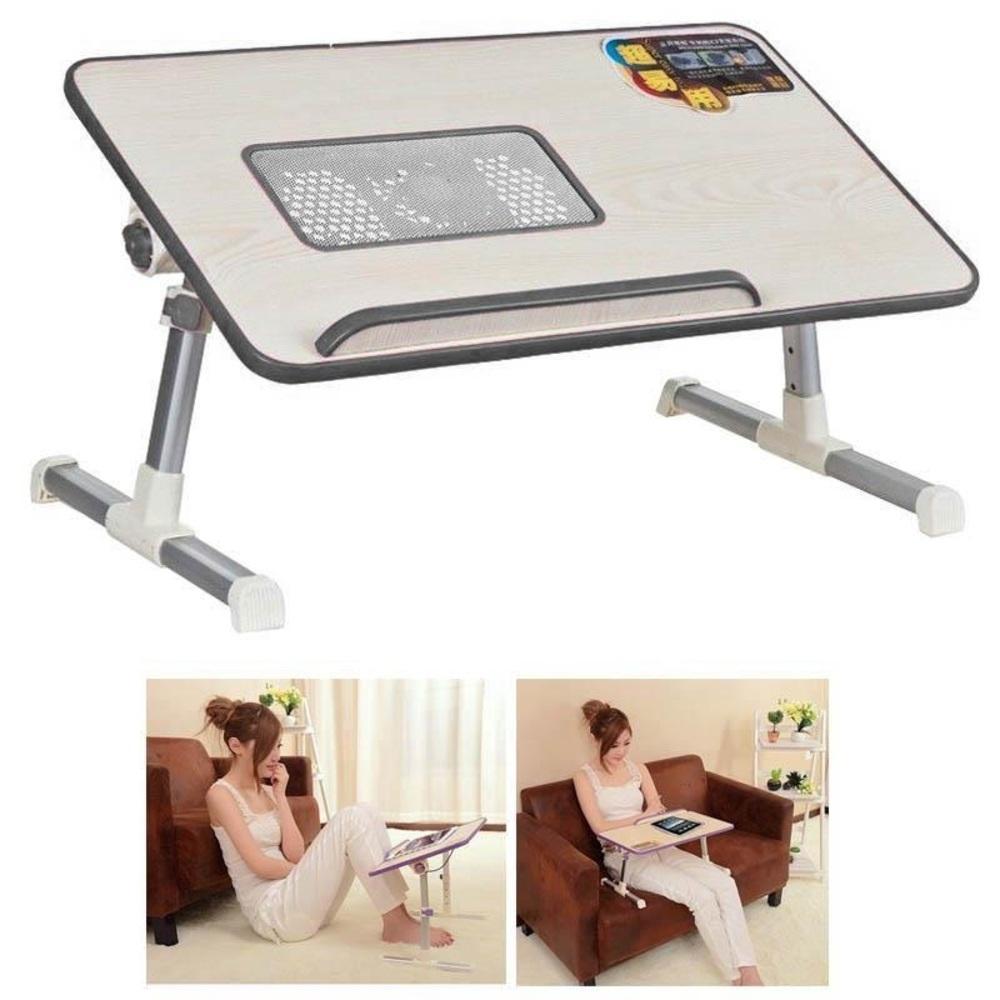 MESA NOTEBOOK PORTATIL DOBRAVEL ERGONOMICA AJUSTE DE ALTURA COM SUPORTE COOLER MULTIFUNCIONAL