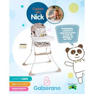 Cadeira Alimentação Bebe ALTA NICK Galzerano - Ri Happy