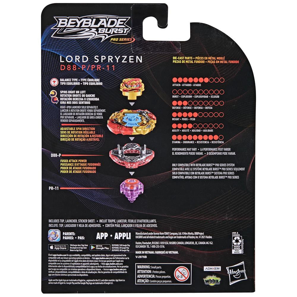 Jogo de Pião Bey Blade Pro Series Lord Spryzen F2334 - Hasbro - Ri