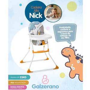 Cadeira Alimentação Bebe ALTA NICK Galzerano - Ri Happy
