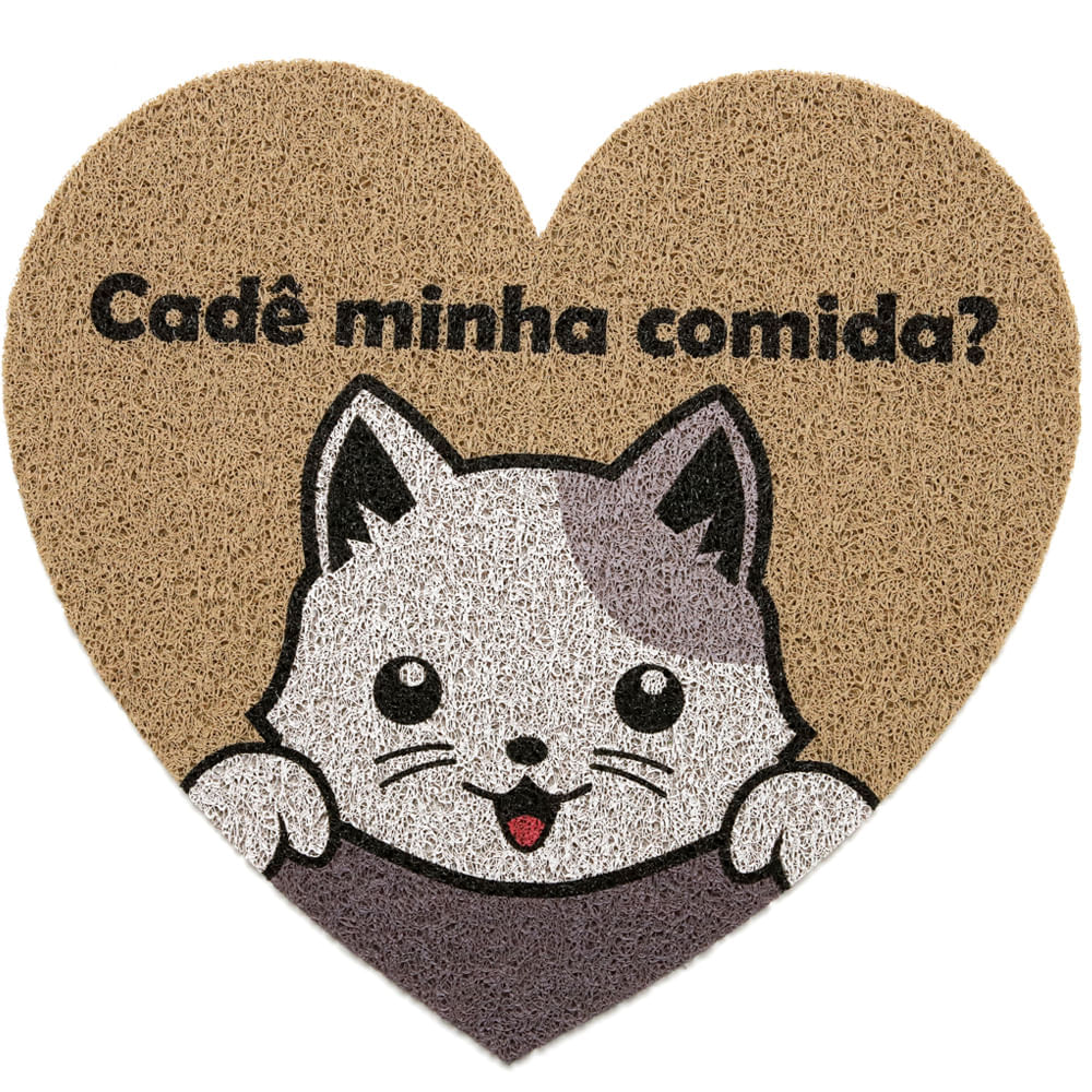 Capacho Vinil Pet Cat Cute 55cm x 60cm
