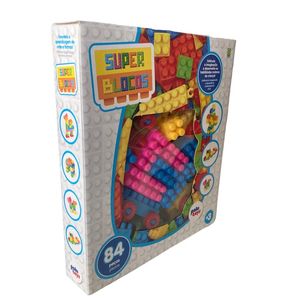 Blocos de Montar Infantil 84 peças Super Blocos Brinquedo Educativo Paki  Toys - Camilo's Variedades